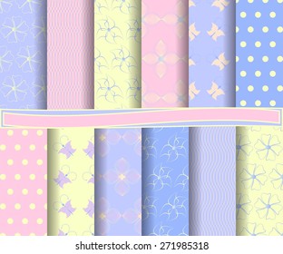 set of  abstract vector paper for scrapbook