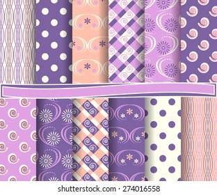 set of abstract vector paper for scrapbook