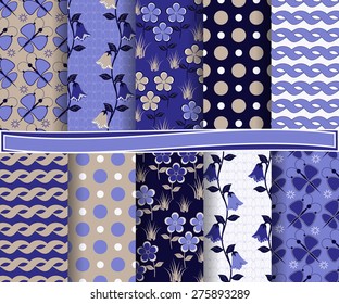 set of  abstract vector paper for scrapbook