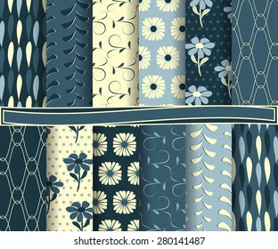 set of  abstract vector paper for scrapbook