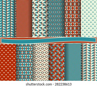 set of  abstract vector paper for scrapbook