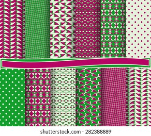 set of  abstract vector paper for scrapbook