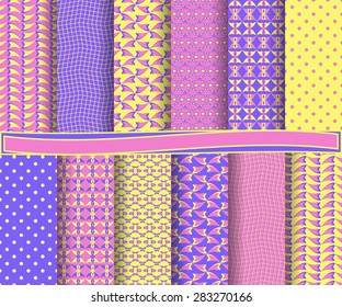 set of  abstract vector paper for scrapbook
