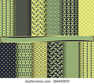 set of  abstract vector paper for scrapbook