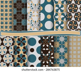 set of  abstract vector paper for scrapbook