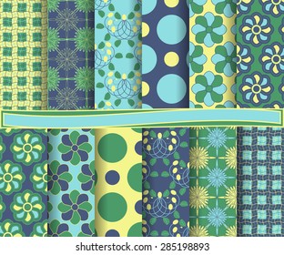 set of  abstract vector paper for scrapbook