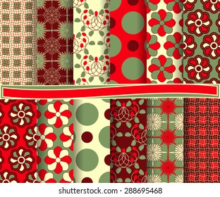 set of  abstract vector paper for scrapbook