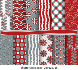 set of  abstract vector paper for scrapbook