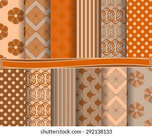 set of  abstract vector paper for scrapbook