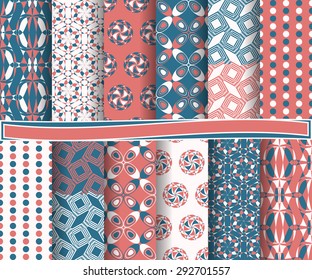 set of  abstract vector paper for scrapbook