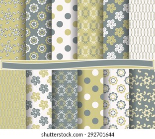 set of  abstract vector paper for scrapbook