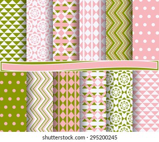set of  abstract vector paper for scrapbook