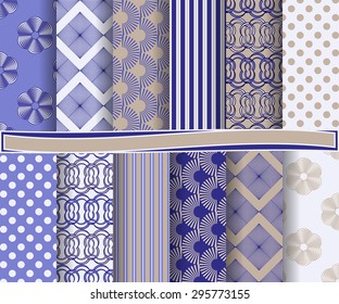 set of  abstract vector paper for scrapbook