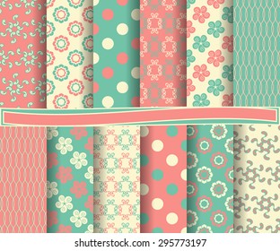 set of  abstract vector paper for scrapbook