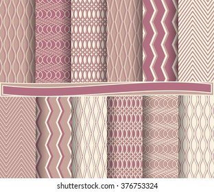 set of abstract vector paper for scrapbook with wavy stripes