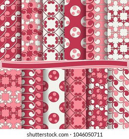 set of abstract vector paper with abstract shapes and design elements for scrapbook