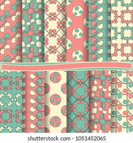 set of abstract vector paper with abstract shapes and design elements for scrapbook