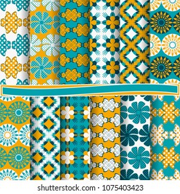 set of abstract vector paper with abstract shapes, decorative flowers and design elements for scrapbook
