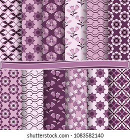 set of abstract vector paper with abstract shapes, decorative flowers and design elements for scrapbook