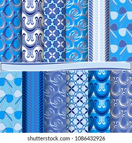 set of abstract vector paper with abstract shapes and design elements for scrapbook