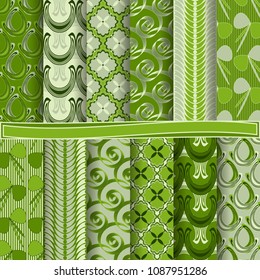 set of abstract vector paper with abstract shapes and design elements for scrapbook
