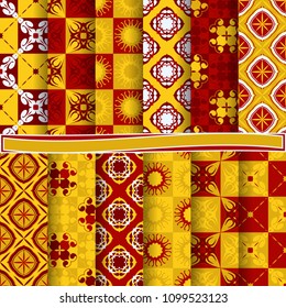 set of abstract vector paper with abstract shapes and design elements for scrapbook