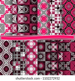 set of abstract vector paper with abstract shapes and design elements for scrapbook