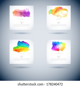 set of abstract vector scene with shape object pattern for design line water group rainbow colourful abstract background scene pile colorful digital cloud modern site business clouds fancy light cool