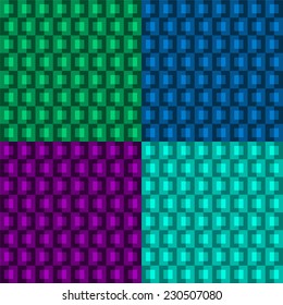 set of abstract vector seamless geometrical patterns
