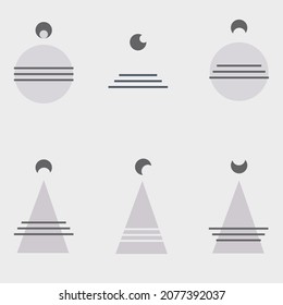 set of abstract vector shapes for decor