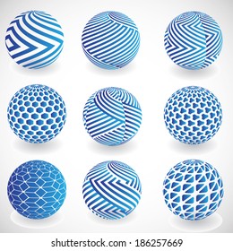 Set of abstract vector spheres