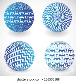 Set of abstract vector spheres 