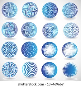 Set of abstract vector spheres 