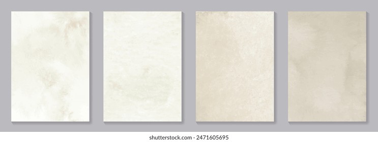 Set von abstrakten Vektorgrafik Aquarell Textur und altes Papier für Cover-Design, Flayers, Menü, Notizbuch, Karten. Handgezeichnete Vintage-Vektorillustration für den Hintergrund.