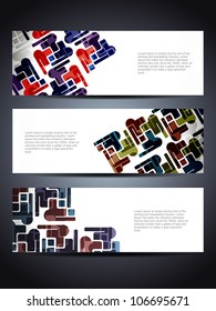 set of abstract vector web header/banner designs. Vector illustration