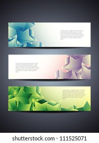 set of abstract vector web header/banner designs.