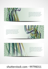 set of abstract vector web header/banner designs