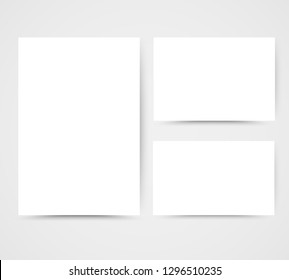 
Set of abstract vector white banners