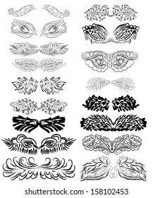set of abstract vector wings