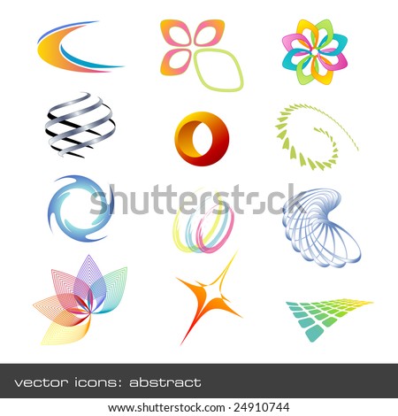 set of abstract vector-icons