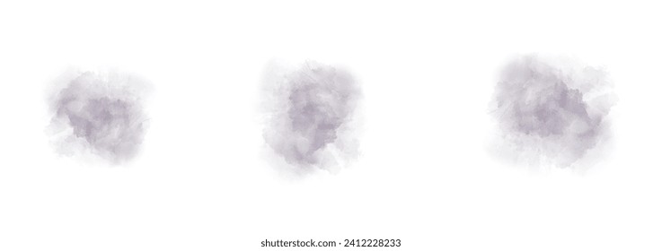 Un conjunto abstracto de agua de color gris muy oscuro salpicado por un fondo blanco. Textura de acuarela vectorial en color de ensalada. Mancha de pincel de tinta. Mancha verde. salpicadura color agua pastel