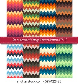 Set of Abstract Vintage Chevron Background EPS10
