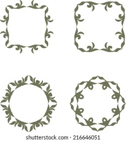 Set of abstract vintage frames