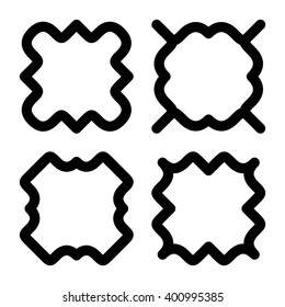 set of abstract vintage frames