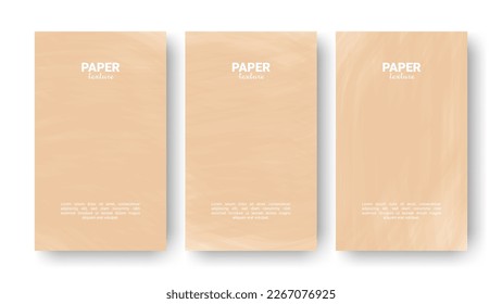 Set of Abstract Vintage Paper Texture Background isolated on White Background for flyer, banner, feed, website, or etc. High Quality Vector Illustration