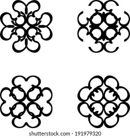Set of abstract vintage symbol