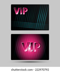 Set of abstract Vip members only cards