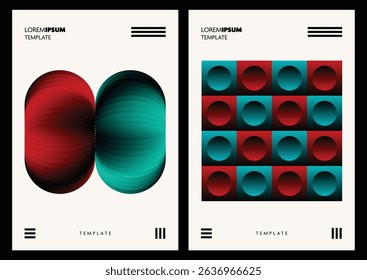 A set of abstract wallpapers and posters featuring vivid gradient shades with black contrast, forming bold graphic visuals perfect for modern design projects.