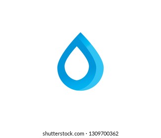 Set of abstract water drops symbols, logo template