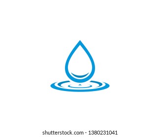 Set of abstract water drops symbols, logo template